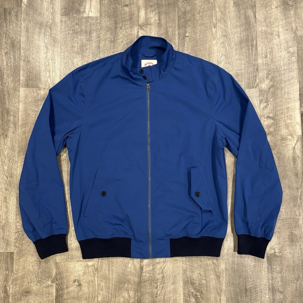 Brooks Brothers Red Fleece Harrington Jacket Full Zip Coat 2XL Navy Blue Classic